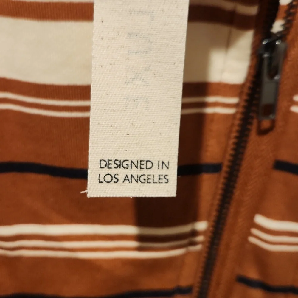 ❤️ NWT! SALTWATER LUXE STRIPED MOTO JACKET ON COTTON TERRY, SMALL - Picture 8 of 9